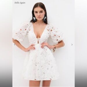 For Love and Lemons white mini dress. New with tags, never worn!